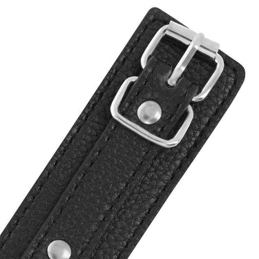 Polsini Regolabili Darkness Bondage in Pelle PU e Metallo Antiallergico